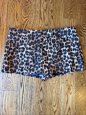 Leopard Print Women's Skort Shorts in Tan and Black